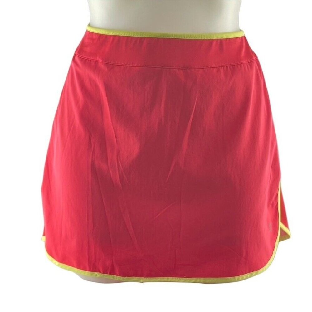 Womens IZOD PERFORM-X BASIX COOL-FX Golf Tennis Skirt Athletic Skort Red & Yello